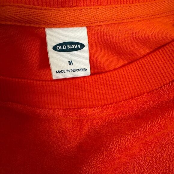 New with Tags Old Navy Stay Palm Cropped Long Sleeve Slub Knit Terry Sweatshirt - Picture 10 of 11